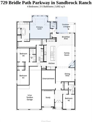New construction  house 729 Bridle Path Pkwy, Aubrey, TX 76227 plan 215 - image