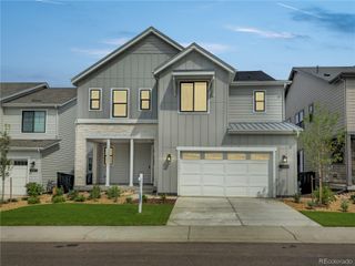 New construction Single-Family house 8850 Moonshimmer Trl, Littleton, CO 80125 plan 4054 Morningside Elevation A - Modern Farmhouse - image