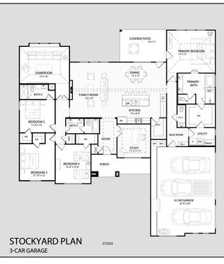 New construction Single-Family house 125 Fan Mill Trl, Weatherford, TX 76085 plan Stockyard - image