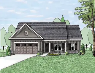 New construction Single-Family house 417 Weslyn Dr, Social Circle, GA 30025 plan (GA)Carson A 2 Front Entry - image
