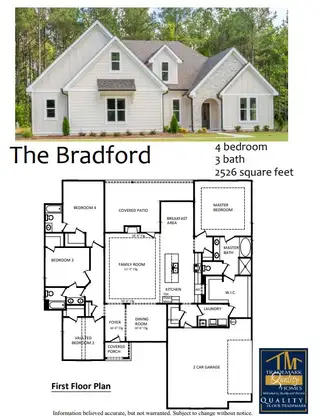 New construction Single-Family house 133 Woodford Dr, Roopville, GA 30170 plan Bradford - image