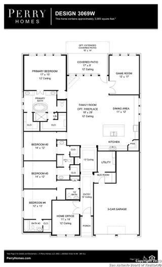 New construction Single-Family house 10122 Sawbuck Creek, San Antonio, TX 78254 Design 3069W- photo