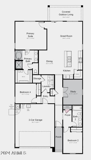 New construction Single-Family house 4107 East Ghost Flower Lane, San Tan Valley, AZ 85140 Onyx- photo