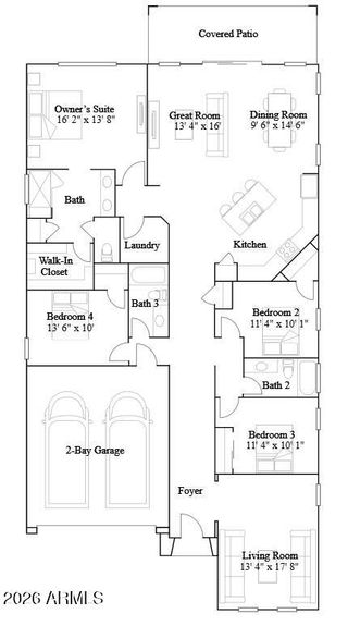 New construction Single-Family house 3215 S Channing, Mesa, AZ 85212 plan Sage Plan 4022 - image