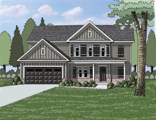 New construction Single-Family house 1079 Cherry Bark Ct, Loganville, GA 30052 plan (GA)Hayden A 2 Front Entry - image