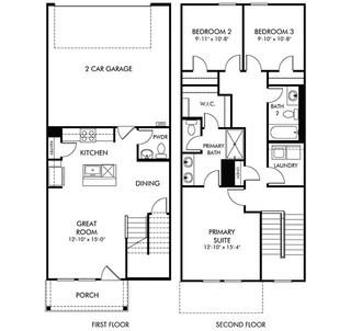 New construction Townhouse house 708 Southland Dr, Zebulon, NC 27597 plan Bloomfield - image