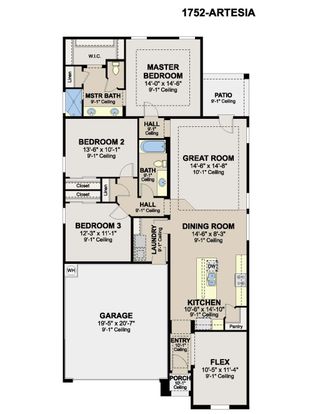 New construction Single-Family house 14045 Paseo Central Ave, El Paso, TX 79928 plan Artesia - image