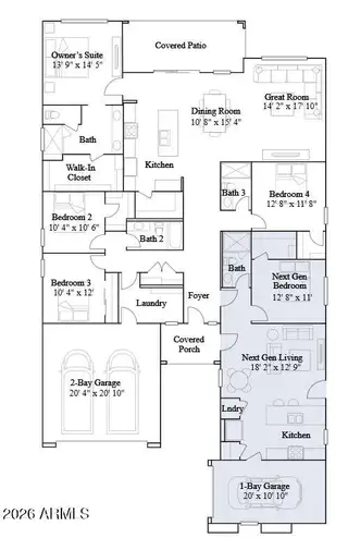 New construction Single-Family house 3772 E Gallatin Wy, San Tan Valley, AZ 85143 plan Sierra Plan 5090 - image