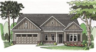New construction Single-Family house 1024 Red Oak Blvd, Loganville, GA 30052 plan (GA)Everett A 2 Front Entry - image