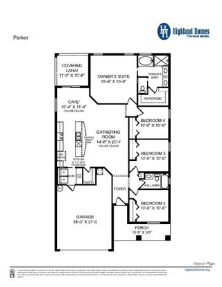 New construction Single-Family house 7040 162Nd Pl E, Parrish, FL 34219 plan Parker - image