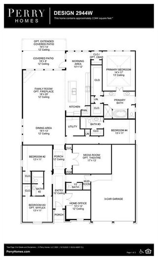 New construction Single-Family house 10477 Gray Hills Drive, Fort Worth, TX 76126 Design 2944W- photo