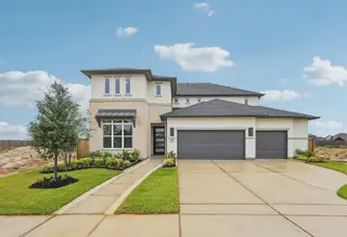New construction Single-Family house 30722 Lila Grove Ln, Magnolia, TX 77354 plan 5058 Elevation E - image