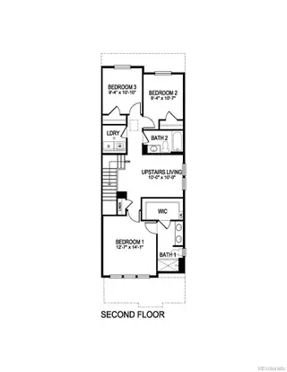 New construction  house 1380 S Boston Ct, Unit B, Denver, CO 80247 plan MUIRFIELD - image