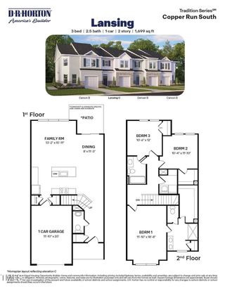 New construction  house 1827 Hinesley Dr, Durham, NC 27703 plan LANSING - image