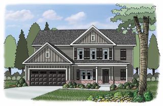 New construction Single-Family house 1175 Cherry Bark Ct, Loganville, GA 30052 plan (GA)Hayden A 2 Front Entry - image