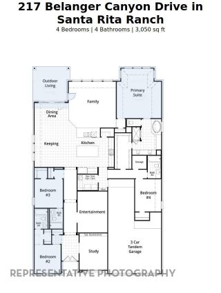 New construction Single-Family house 217 Belanger Canyon Dr, Liberty Hill, TX 78642 plan 216 Plan - image