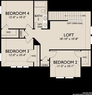 New construction Single-Family house 1443 Lockett Fls, San Antonio, TX 78245 plan Willow - image