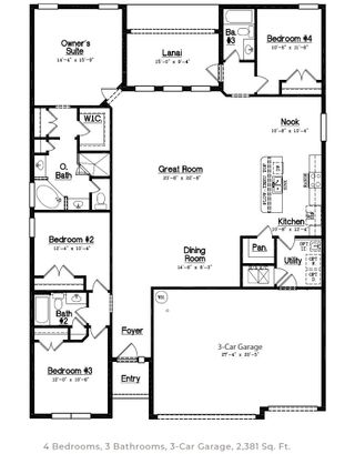 New construction house 2001 Walnut Creek Dr, Kissimmee, FL 34744 plan DESTIN - image