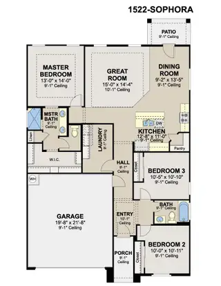 New construction Single-Family house 1837 Sam Cir, Harlingen, TX 78552 plan Sophora - image