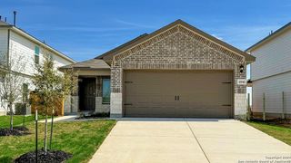 New construction Single-Family house 15542 Mint Patch Meadow, Von Ormy, TX 78073 The Amber- photo