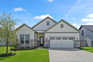 New construction Single-Family house 1218 Hidden Oaks Dr, Tomball, TX 77375 plan Portico - image