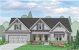 New construction Single-Family house 1285 Birch Wy, Loganville, GA 30052 plan (GA)Emerson Ranch A.2 3 Front Entry (with bonus) - image