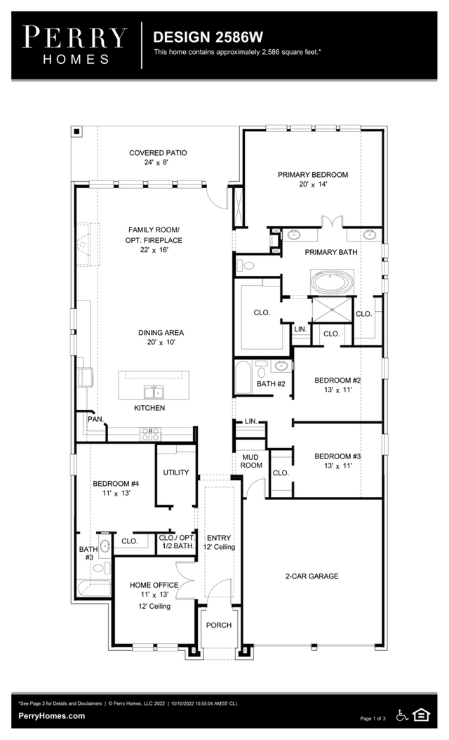 Design 2586W by Perry Homes - photo