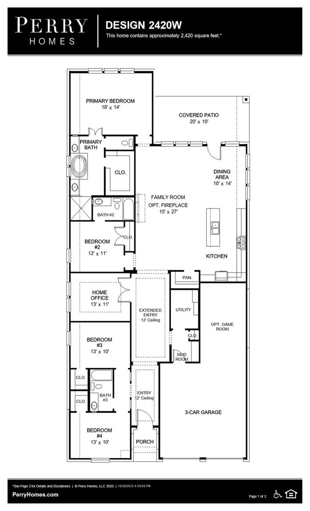 Design 2420W by Perry Homes - photo