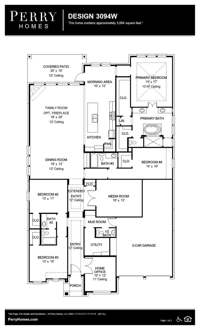 Design 3094W by Perry Homes - photo