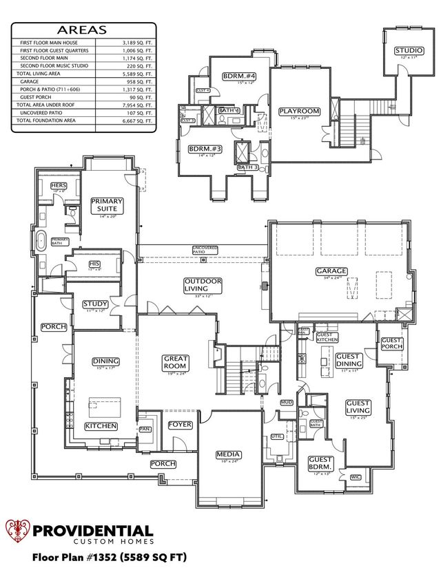 Plan 1352 by PROVIDENTIAL CUSTOM HOMES - image