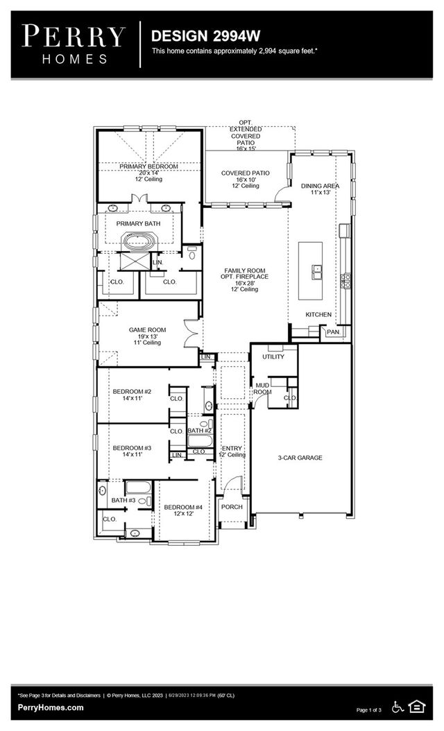 Design 2994W by Perry Homes - photo