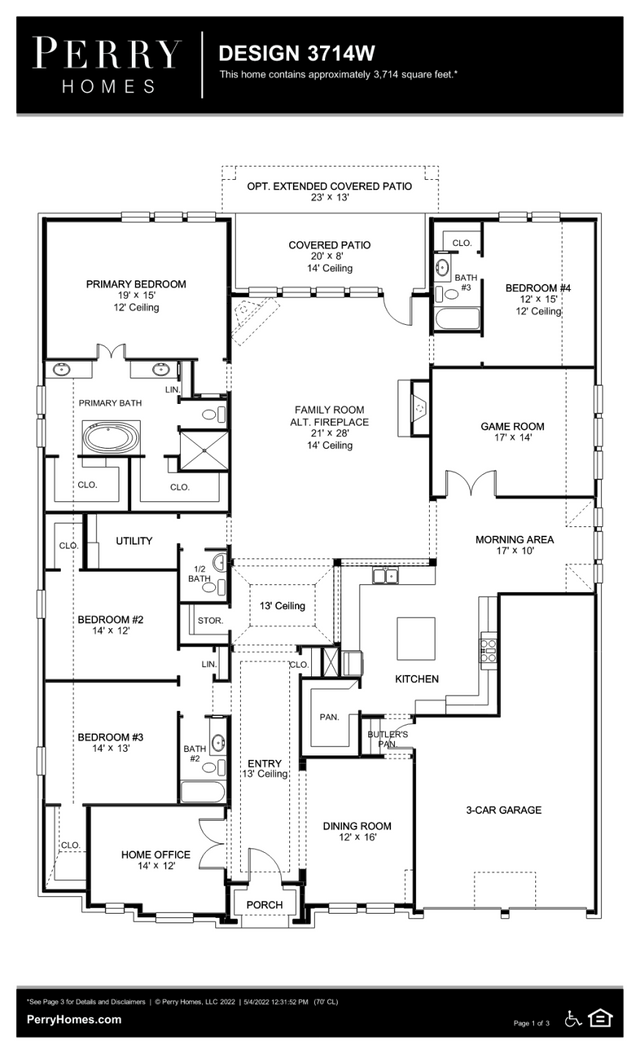 Design 3714W by Perry Homes - photo