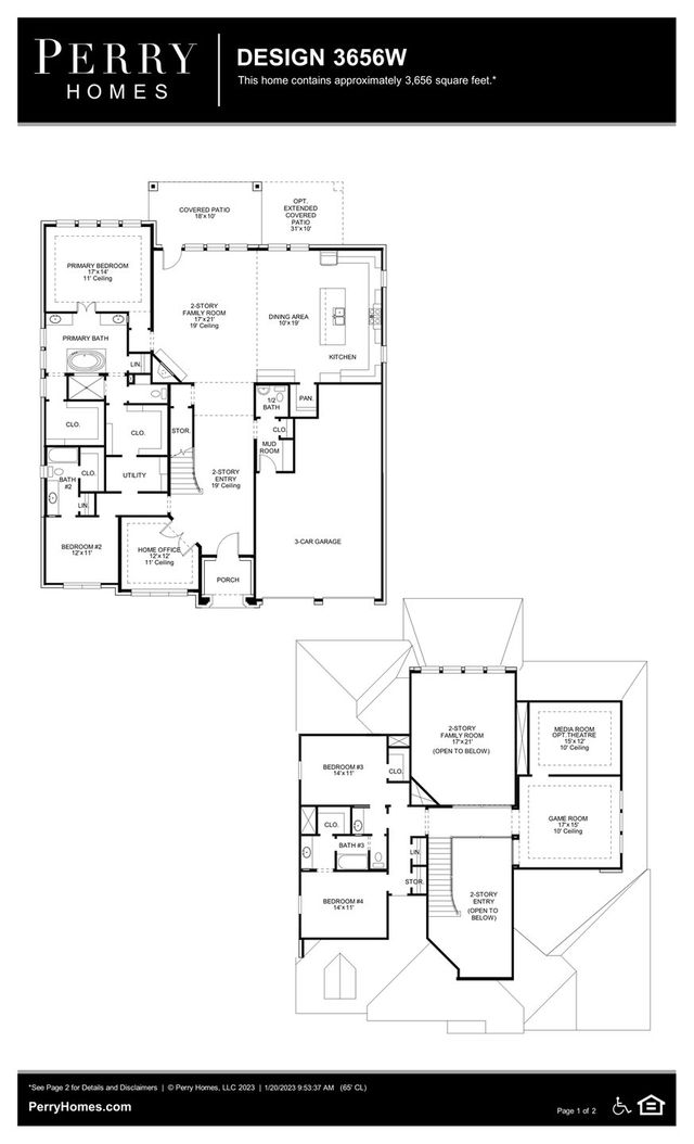 Design 3656W by Perry Homes - photo