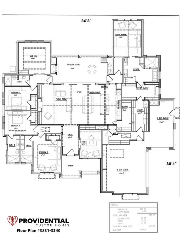 Plan 3340 by PROVIDENTIAL CUSTOM HOMES - image