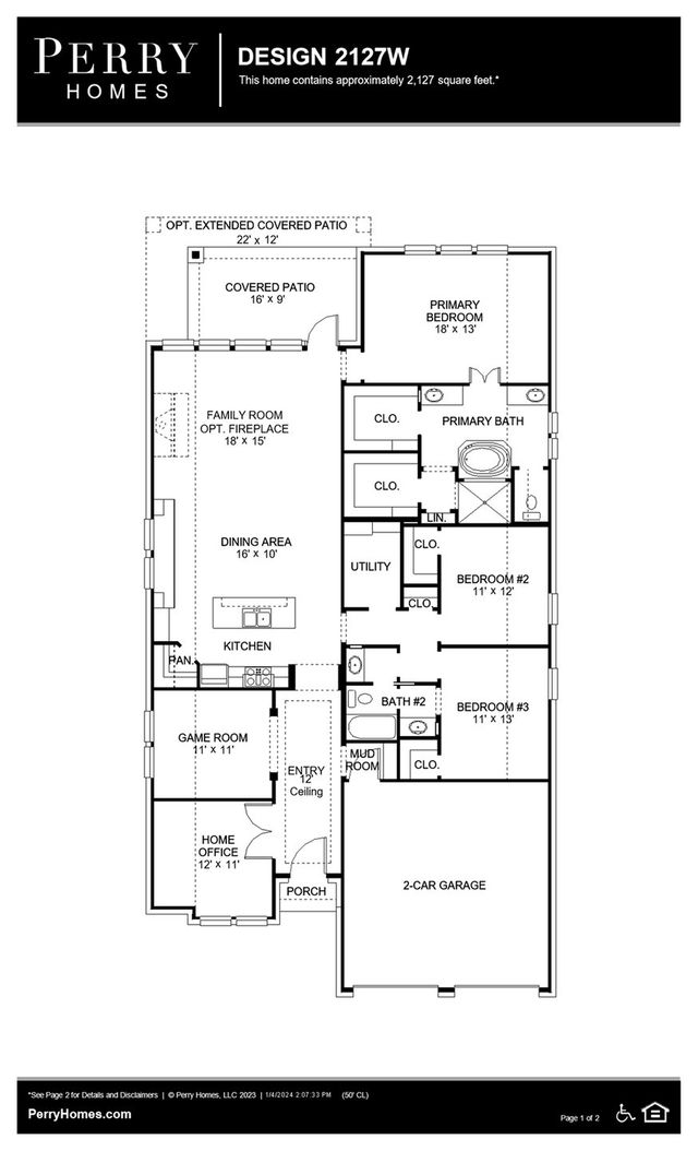 Design 2127W by Perry Homes - photo