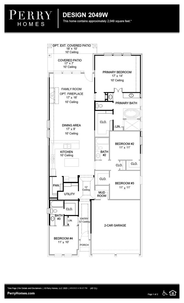 Design 2049W by Perry Homes - photo