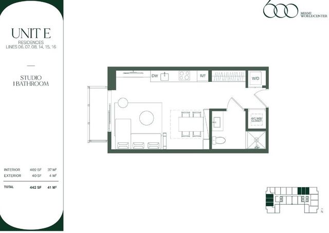 UNIT E LINE 06, 07, 08, 14, 15, 16 by 600 Miami World Center - photo