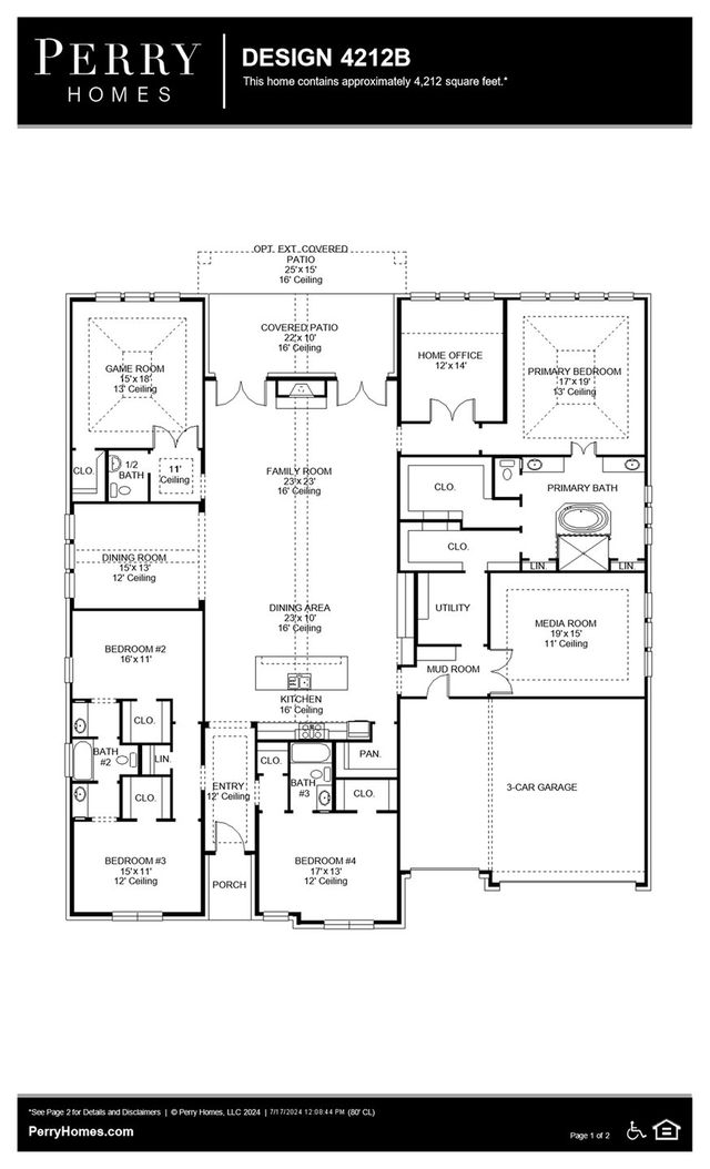 Design 4212B by Perry Homes - photo