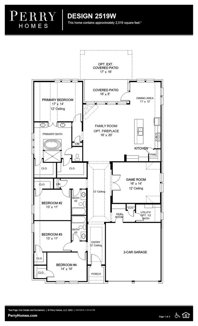 Design 2519W by Perry Homes - photo