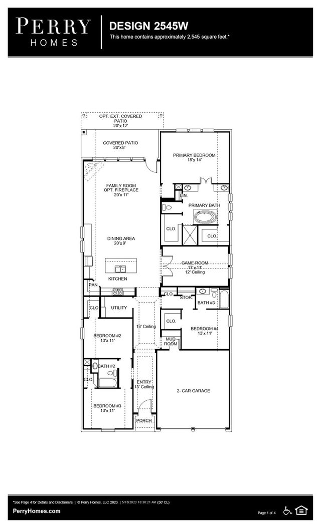 Design 2545W by Perry Homes - photo