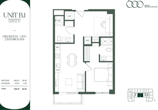 UNIT B1 LINES 20,21 by 600 Miami World Center - photo