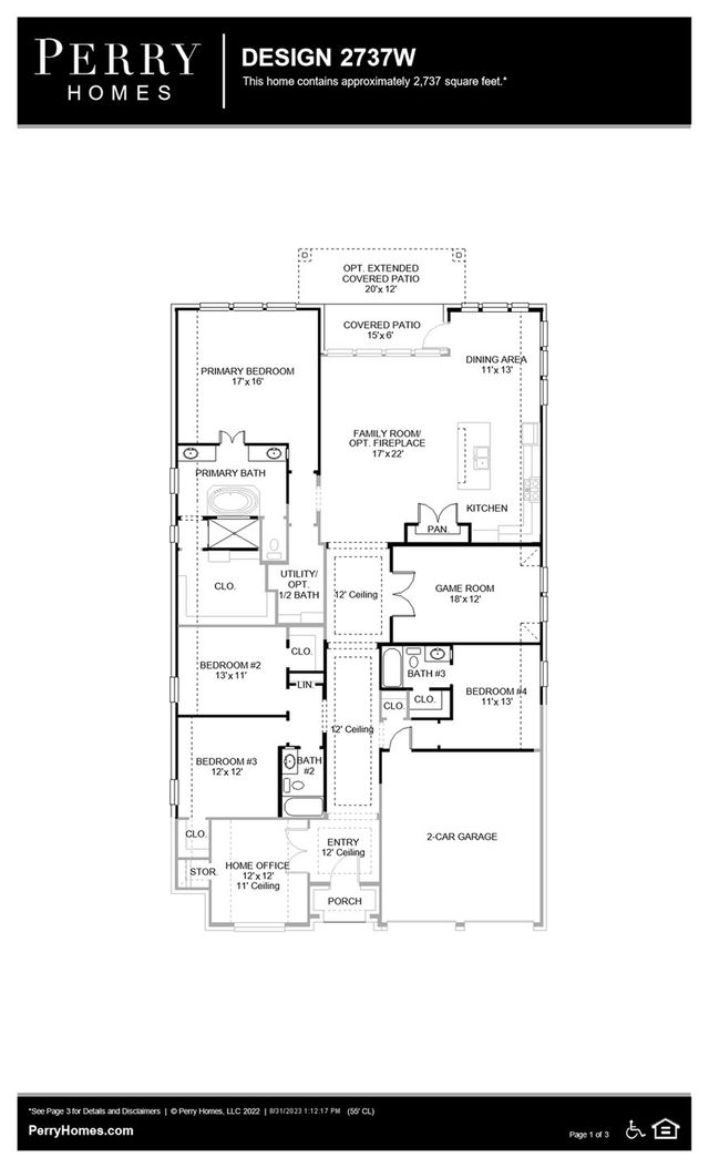 Design 2737W by Perry Homes - photo