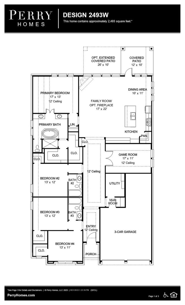 Design 2493W by Perry Homes - photo