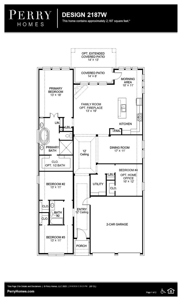 Design 2187W by Perry Homes - photo