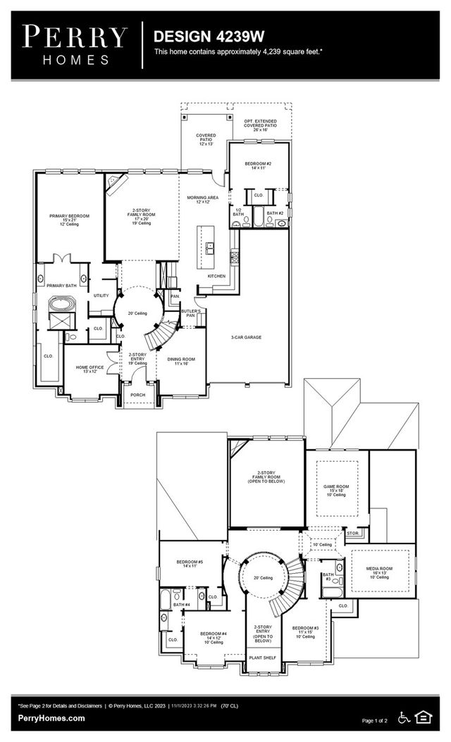 Design 4239W by Perry Homes - photo