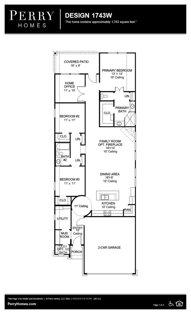 Design 1743W by Perry Homes - photo