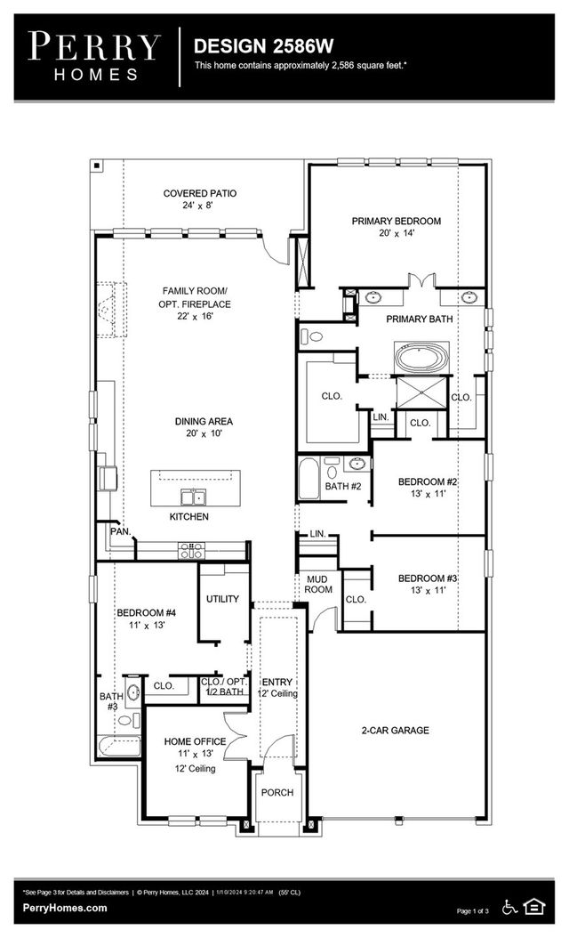 Design 2586W by Perry Homes - photo