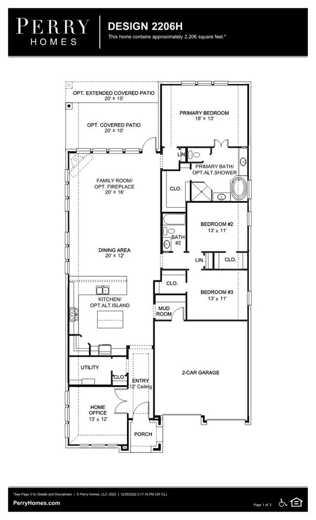 Design 2206H by Perry Homes - photo