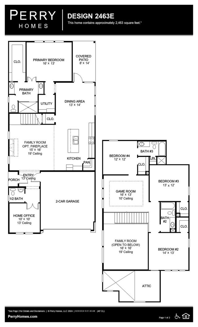 Design 2463E by Perry Homes - photo