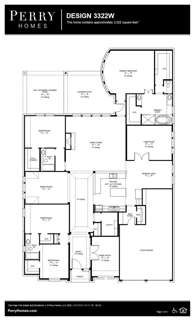 Design 3322W by Perry Homes - photo